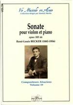 René-Louis BECKER (1882-1956) : Sonate pour violon & piano