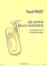 Les sapins beaux musiciens  pour saxhorn ut ou sib (ou euphonium) et piano.
