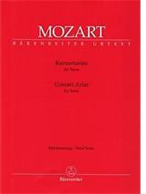 Wolfgang Amadé MOZART : Konzertarien für Tenor. Konzertarien für Bass. Bärenreiter : BA9184 – BA9185.